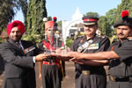 H.E. Governor and former Chief of Indian Army donating the Golden Trophy for Golf won in Srinagar to the Maratha Light Infantry Regimental Centre, Belgaum : 09/12/2009