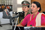 State First lady speaking during the Breast Cancer Awareness campaign at Raj Bhawan : 16/11/2009