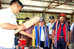 The state First couple along with local MLA Nabam Rebia and guests visiting the Poma Bamboo Processing Centre : 05/11/2009