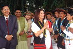 State First lady at the &ldquo;Folk Dance Festival&rdquo; organised by Deptt of Art & Culture, GoAP in collaboration with Sangeet Natak Academi, New Delhi at Naharlagun: 09/11/2009