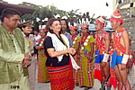 State First lady at the &ldquo;Folk Dance Festival&rdquo; at Naharlagun: 09/11/2009
