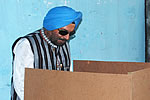H.E. Gen J J Singh casting his vote during Assembly Elections 2009 at Itanagar: 13/10/2009 