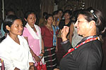 State First lady interacting with Anganwadi workers, NGOs, SHGs at Khonsa: 02/09/2009 