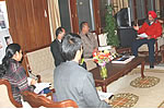 H.E. Governor calling for a collaborative effort of all on beautification of the towns through various policies and measures to make it a planned city in a meeting with local MLA Techi Kaso and Senior officials : 15/01/2010 