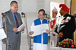H.E. Governor administering oath to the Ministers : 02/11/2009