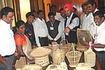 H.E. Governor showing the bamboo produces of the state to opinion leaders of Arunachal Pradesh at Raj Bhawan, Itanagar: 20/11/2009