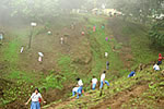 School children and people taking part in state wide plantation programme organised by Muskan society 