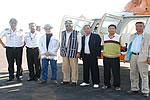 H.E. Governor with the Recce team, Doimukh MLA Nabum Rebia Parl. Secy. for Industries, Itanagar MLA Techi Kaso, Papum Pare DC Bidol Tayeng, Toko Audil AD(CA), at Raj Bhawan Helipad: 28/11/2009