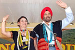 H.E. along with State First lady in Adi attires participating in the Solung Festival celebration at Itanagar: 01/01/2009 
