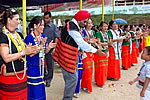 H.E. along with State First lady participating in Ponung Dance in the Solung Festival celebration at Itanagar: 01/01/2009 