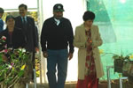 Union Minister Kumari Selja with H.E. Governor and State First lady at Raj Bhawan Orchid House: 13/01/2010 