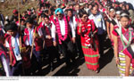 Governor Gen JJ Singh and State First Lady Anupama Singh with local MLA Kalikho Pul, minister RWD, Tax & Excise, Govt. of AP attending the conference of Cultural and Literary Society of Mishmi at Hawai, in Anjaw district on 22nd December 2010