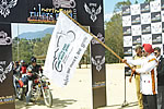 Governor flagging off the bike rally as part of the North East Riders' meet 2010 at IG Park: 10/11/2010