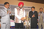 Lighting of inaugural lamp by H.E. Governor on the occassion of 10th conference of Higher and Technical Education at Banquet Hall, Itanagar: 17/02/2010 