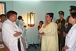First lady interacting with Sr. Eye Surgeon Dr. R. Doye during Special Health Check up programme at RajBhawan Health Centre, Itanagar: 09/03/2010
