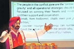 H.E. Governor delivering lecture on "Countering Terrorism and Insurgency- An Indian Approach" at Kurukshetra University: 10/04/2010