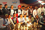 H.E. Governor with winners of 7th National River Rafting Championship at Yingkiong :04/04/2010