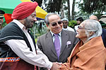 Governor felicitating Padmashree Silverene Swer on her 100th birthday at Raj Bhavan, Shillong. Also seen is Governor of Meghalaya Ranjit Shekhar Mooshahary. : 12/11/2010