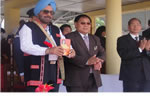 Governor releasing a book titled, &lsquo;A few words in the light of Arunachal Pradesh Education Act 2010&rsquo; written by Education Minister Bosiram Siram at Pasighat : 21/02/2011