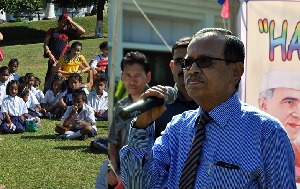 The Governor of Arunachal Pradesh Shri JP Rajkhowa addressing the children from various schools of Itanagar during the Children�s Day celebration at Raj Bhavan, Itanagar on 14th November 2015