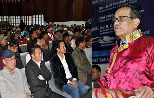 The Governor of Arunachal Pradesh Shri JP Rajkhowa delivering the inaugural address of the Seminar �India Foreign Policy�, organised by Bharat Tibet Sahyog Manch (BTSM) at Rupa, West Kameng District on 20th November 2015 