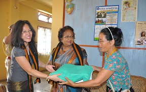 The First Lady of the State Smt Rita Rajkhowa visited the Mother�s Home, Lekhi Village, Nirjuli with members of Muskan Welfare Society on 14th May 2016. 