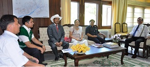 The Governor of Arunachal Pradesh Shri JP Rajkhowa with  a delegation of the Galo Welfare Society (GWS), led by its President Dr. Mitum Boje called on at Raj Bhavan, Itanagar on 10th June 2016.