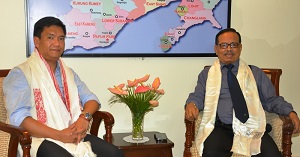 The Chief Minister Shri Pema Khandu called on the Governor Shri JP Rajkhowa at Raj Bhavan, Itanagar on 13th August 2016.
