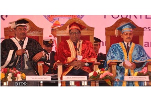 The Governor of Arunachal Pradesh Shri V. Shanmuganathan gracing the 14th Convocation of Rajiv Gandhi University as Chief Guest in the University Campus, Rono Hills, Doimukh on 30th November 2016. 