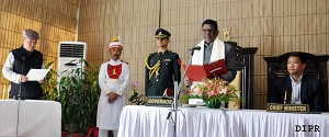 The Governor of Arunachal Pradesh Shri V. Shanmuganathan administered the Oath of Office and Oath of Secrecy to Shri Talo in a function in the Gandhi Hall of Raj Bhavan, Itanagar on 13th December 2016. 