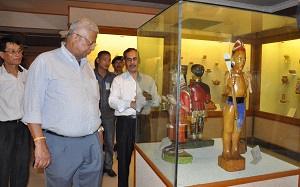 The Governor of Arunachal Pradesh Shri Tathagata Roy in the Jawaharlal Nehru State Museum, Itanagar on 10th July�2016.
