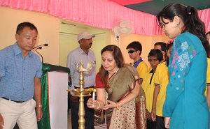 The First Lady of the State Smt Neelam Mishra graces the �World Day for the Disabled� celebration at Donyi Polo Mission School for the Hearing and Visually Impaired, Chimpu, Itanagar on 3rd December 2017.