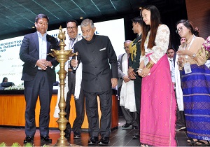 The Governor of Arunachal Pradesh Brig. (Dr.) B.D. Mishra (Retd.) graces the inaugural session of the two-day conclave, titled �Dream Change: Reshaping the Development Discourse of Arunachal Pradesh� in the Plenary Hall of State Legislative Assembly, Itanagar on 8th December 2017. 