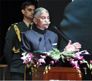The Governor of Arunachal Pradesh Brig. (Dr.) B.D. Mishra (Retd.) speeches during the inaugural session of the two-day conclave, titled �Dream Change: Reshaping the Development Discourse of Arunachal Pradesh� in the Plenary Hall of State Legislative Assembly, Itanagar on 8th December 2017. 
