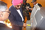 Inaugurating a SBI ATM counter at Tawang