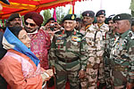 President of India along with Governor with Defence personnels at Kibithu