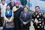 H.E. and first lady along with MLA Sh G. Apang and officials at project site Singa Micro Hydel 