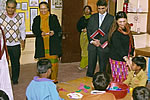 State First Lady accompanied by former chairperson of State Women Com. at Bal Bhavan, New Delhi interacting with childrens & officials of the insitiution