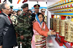 President of India offering prayer at Tawang Monastery