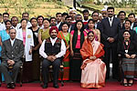 President, Governor along with their spouses and Minister in waiting with Raj bhawan officials