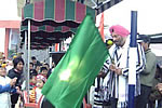 Flagging off the Toy train