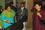 First lady of the state along with Salma Ansari, wife of Vice President Md H. Ansari during their visit to state museum