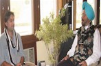 Man on peace mission Amit Lal called on the Governor Gen JJ Singh 